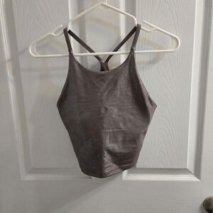 Old Navy metallic lilac powersoft Longline sports bra size Small